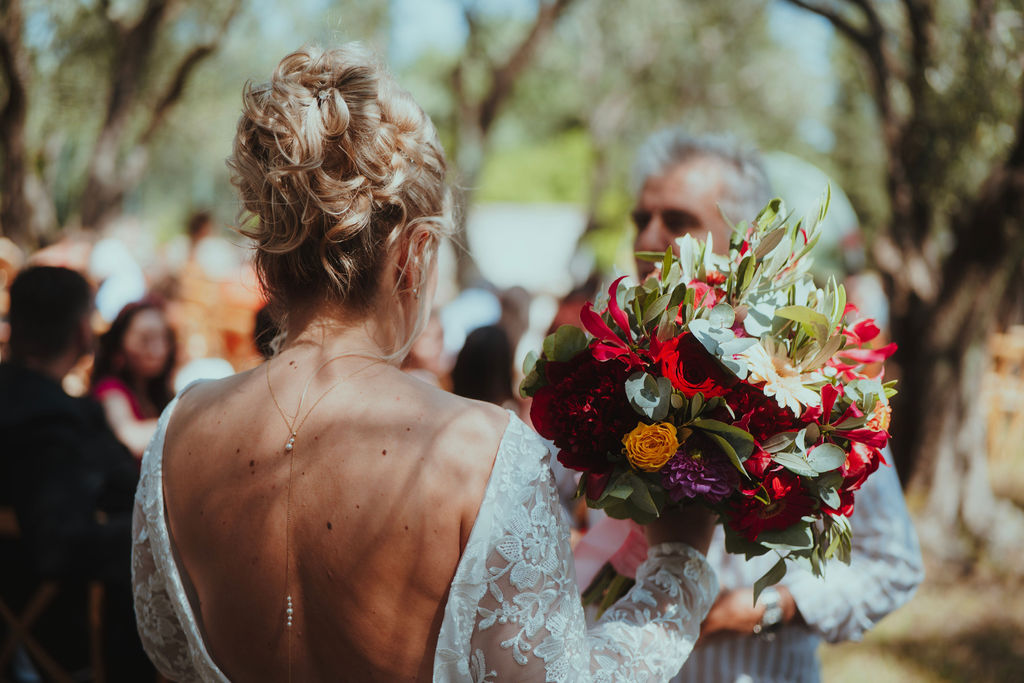 Réalisation florale de mariage par Petits Bonheurs Événementiel