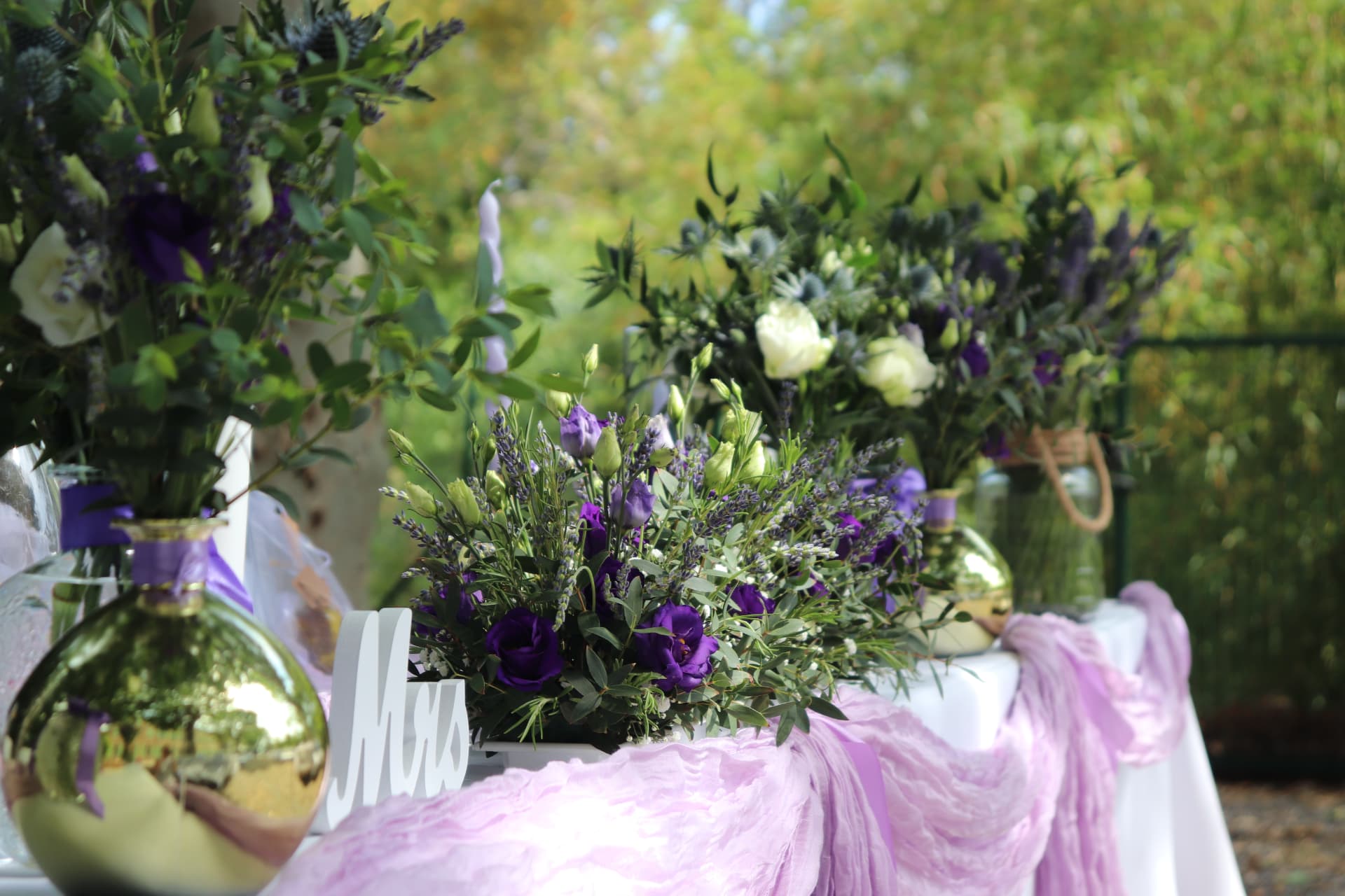 Réalisation florale de mariage par Petits Bonheurs Événementiel